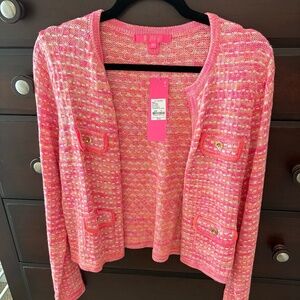 Size Medium Lilly Pulitzer Pink Kenna Cardigan